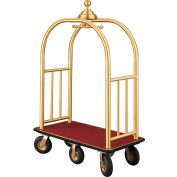 Bellman Couronne Glaro ballon panier 48 x 25 Laiton satiné tapis Bourgogne, 6 roues Pneu noir