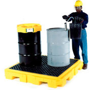 UltraTech Ultra-Spill Pallet Plus® Containment Pallet 9631 P4 4-Drum with Drain