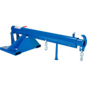 Adjustable Pivoting Forklift Jib Boom Crane, 30" Centers, 6000 Lbs. Capacity 