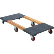 Six-Wheel Carpeted End Wood Deck Movers Dolly HDOC-2448-12 48x24
