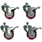 Optionnel Caster Kit PLC-CK pour Plastic Pail Lid Press / Closer