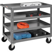 Chariot de stock industriel™ mondial en acier avec 4 étagères, 800 lb. Capacité, 36"L x 24"L x 36"H