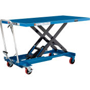 Élévateur à ciseaux mobile Global Industrial™ Long Deck, plate-forme surdimensionnée de 63 « x 32 », capuchon de 1100 lb.