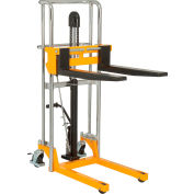 Global Industrial Manual Lift Stacker, 47" Lift, 880 Lb. Capacity