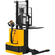 Global Industrial™ Fully Powered Straddle Stacker Lift Truck, 65" Lift, 2650 Lb. Cap. 