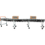 Global Industrial™ 3'3" to 12'10"L Steel Skate Wheel Conveyor, Portable & Expandable, 18" W