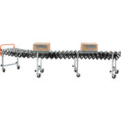 Global Industrial™ 3'3 » à 12'10"L Convoyeur de roues de skate en acier, portable et extensible, 18 » W