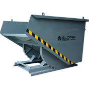 Global Industrial™ Medium Duty Self Dumping Forklift Hopper, 1 Cu. Yd., 4000 Lb. Cap., Gray 