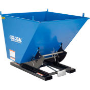 Global Industrial™ Steel Self-Dumping Forklift Hopper W/Bump Release, 1/2 Cu. Yd, 6000 Lbs.