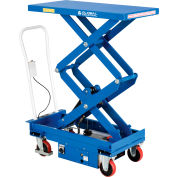 Global Industrial Battery Powered Mobile Scissor Lift Table, 40"L x 20-1/2"W, 660 Lb. Cap.