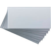 Aspect 3" X 6" Peel - Stick Glass Decorative Wall Tile in Frost, 8 Pack - A50-63