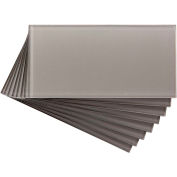 Aspect 3" X 6" Peel - Stick Glass Decorative Wall Tile in Putty, 8 Pack - A50-73