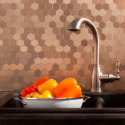 Aspect Honeycomb Matted 12" X 4" Brushed Champagne Metal Decorative Tile Backsplash - A98-51