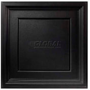 Genesis Icon Design cubique tuile de plafond PVC 753-07, L 2' X 2' W, noir satiné - 12/caisse