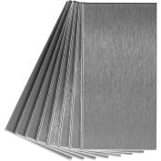 Aspect Long Grain 3" X 6" Brushed Stainless Metal Decorative Tile Backsplash, 8 Pack - A52-50