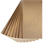 Aspect Long Grain 3" X 6" Brushed Champagne Metal Decorative Wall Tile, 8 Pack - A52-51