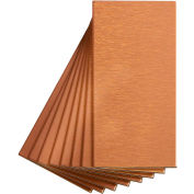 Aspect Short Grain 3" X 6" Brushed Copper Metal Decorative Wall Tile, 8 Pack - A53-52