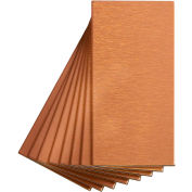 Aspect Short Grain 3" X 6" Brosé Cuivre Métal Métal Tiilre murale, 8 Pack - A53-52