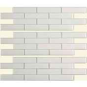 Aspect Subway Matted 12" X 4" Peel - Stick Decorative Glass Tile in Frost, 3 Pack - A55-63