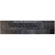 Aspect 23.6" x 5.9" Peel & Stick Stone Decorative Tile Backsplash, Charcoal Slate - A90-82