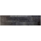 Aspect 23,6" x 5,9" Peel & Stick Stone Decorative Tile Backsplash, Charcoal Slate - A90-82