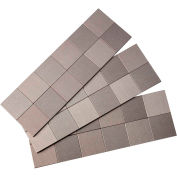 Aspect Square Matted 12" X 4" Brushed Stainless Metal Decorative Tile Backsplash - A94-50