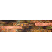 Aspect Peel - Stick 23,6" x 5,9" Bronze Relic Distressed Metal Decorative Wall Panels - ADM-12