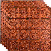 Fasade Traditional Syle # 1 - 23-3/4 » x 23-3/4 » PVC Lay In Tile in Moonstone Copper - PL5018