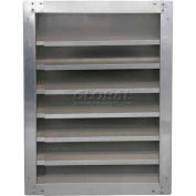 Louver haute galvanisé hauteur fixe réglable largeur 24"- GAFL 24-1830