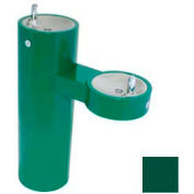 Murdock GRM45 Barrier Free, Bi-Level Round Steel Pedestal Fountain, Lead Free Stainless Steel, Green