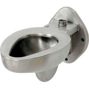Acorn R2100-T-1 Blowout Jet Wall Mounted Toilet  W/Top Spud, Stainless Steel Finish