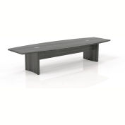 Safco® 12' Boat-Shaped Conference Table Gray Steel - Aberdeen Series