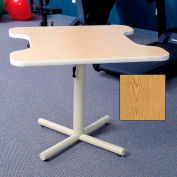 Gas Spring-Assist Height Adjustable Comfort Recess Therapy Table - Oak