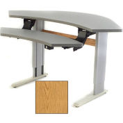 Infinity™ Powered Height Adjustable Bi-Level Corner Workstation - Oak