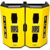 Boîtier double SCBA mural robuste très visible Allegro 4325, jaune
