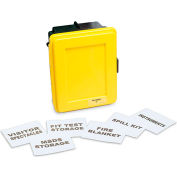 Allegro 4400-Y Generic Yellow Wall Case w/ Label Kit & 1 Shelf, Small