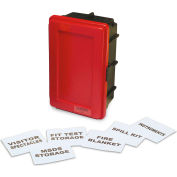 Cas de mur rouge générique allegro 4500-R w / Label Kit & 1 étagère, Medium
