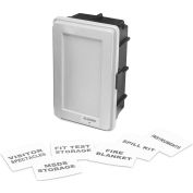Cas de mur blanc générique allegro 4500-W w / Label Kit & 1 étagère, Medium