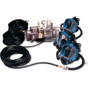 Allegro 9210-03 Full Mask Low Pressure System, 3 Workers, 100' Hose