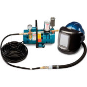 Allegro 9249-01 Supplied Air Shield & Black Welding Helmet, Deluxe, 1 Worker, 50' Hose & #10 Lens