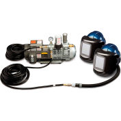 Allegro 9249-02 Supplied Air Shield & Black Welding Helmet, Deluxe, 2 Workers, 50' Hose & #10 Lens