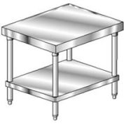 Aero Manufacturing Mixer Stand W/ Galv Undershelf, 14 Ga 304 Stainless Steel Top, 36"Wx30"D