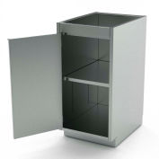 AERO Stainless Steel Base Cabinet BC-1100, 1 Hinged Door, 1 Shelf, 12"W x 21"D x 36"H