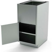 AERO inox Base Cabinet BC-4300, 1 porte à charnières, plateau 1 1 évier bol, 18" W x 21 H « D x 36"