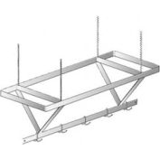 Aero Manufacturing CPC-72 72"W x 24"D Grey Coat NSF Ceiling Mount Pot Rack