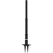 Banner Stakes PLUS Plastic Stanchion Stake, 22-42 « Hauteur réglable, Noir