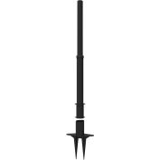 Banner Stakes PLUS Plastic Stanchion Stake, 22-42 « Hauteur réglable, Noir, 5 / Pack