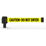 Banner Stakes PLUS Mur Mount Barrière de ceinture rétractable, 15' Jaune « Caution-Ne pas entrer » Ceinture