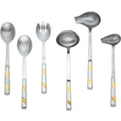 Alegacy 111GD - Goldcrest™ Solid Stainless Steel Serving Spoon, Gold Trim - Pkg Qty 12