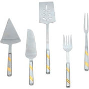 Alegacy 117PSGD - Goldcrest™ Stainless Steel Pastry Server, Serrated Left Edge, Gold Trim - Pkg Qty 12